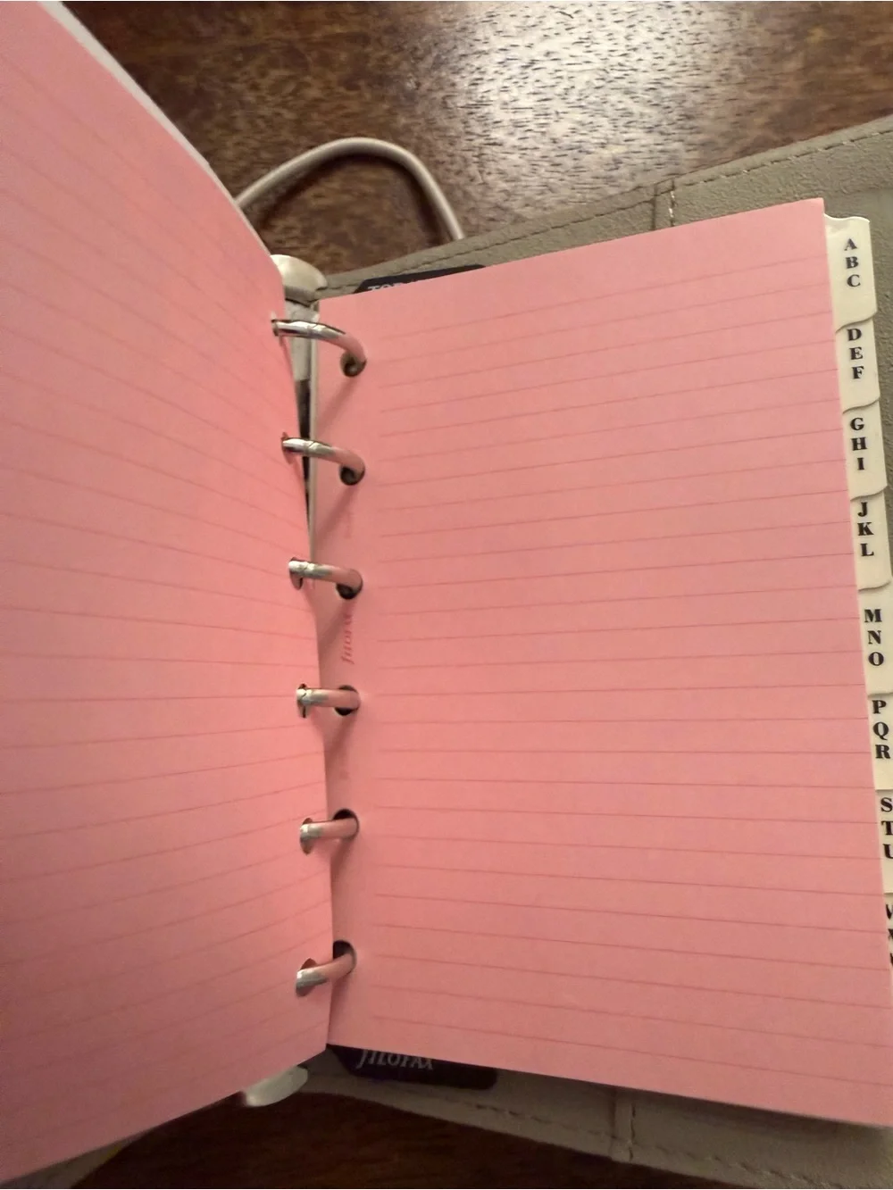 Filofax “DOMINO” Personal Pocket Organizer in Magenta
